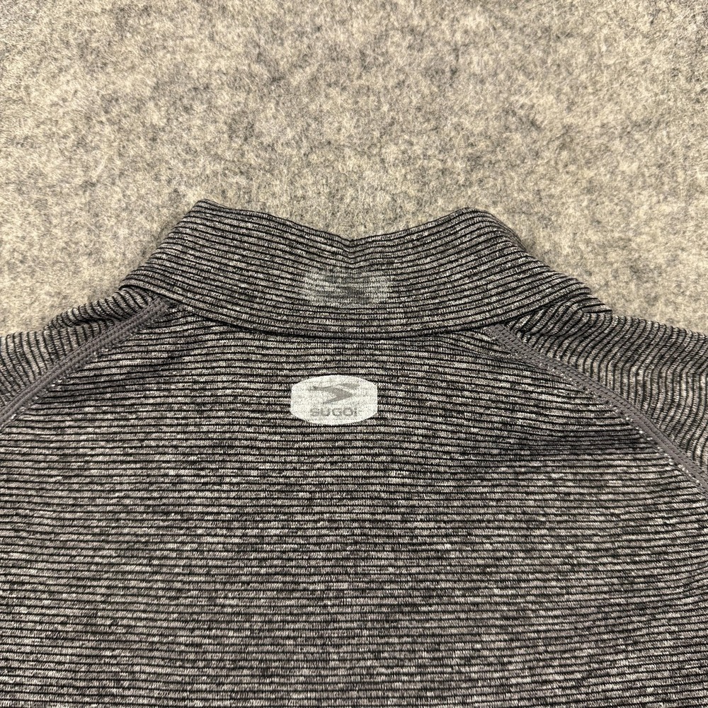Sugoi Endurance 1/2 Zip Pullover Womens Small Gray Stripe Running Athletic Top - Picture 10 of 13